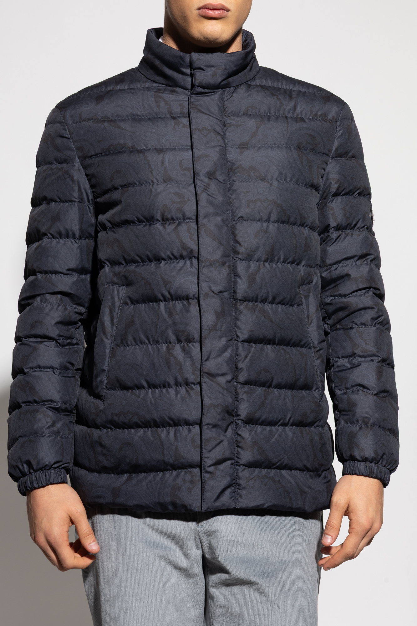 Navy blue Down jacket with stand-up collar Etro - Vitkac AS